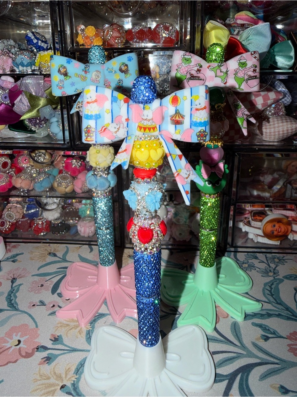 Sparkle Bow Pen - Blue Decorative Writing Pen